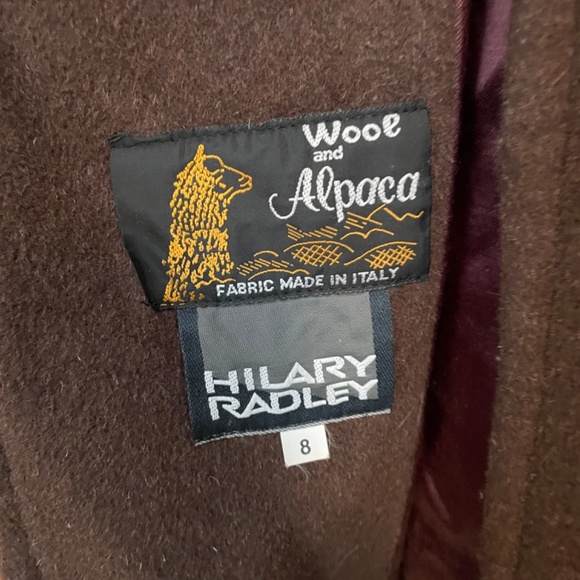 Vintage Hilary Radley Wool and Alpaca coat made in Canada women’s 8 Brown - Picture 4 of 8